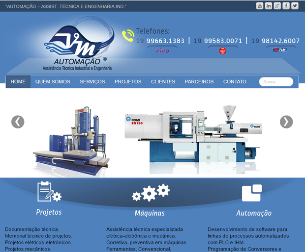 criacao de site Vm Automacao