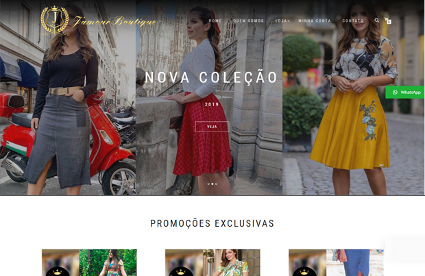 Criação de loja virtual Americana SP - Jamour Boutique
